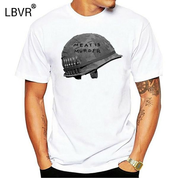 

print tee shirt men short sleeve dicky ticker meat is murder t-shirt vegetarian moz