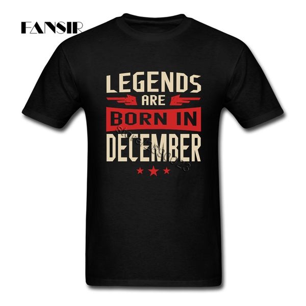 

harajuku tee shirt for men short sleeve o neck legends are born in december group brand clothing men t-shirt