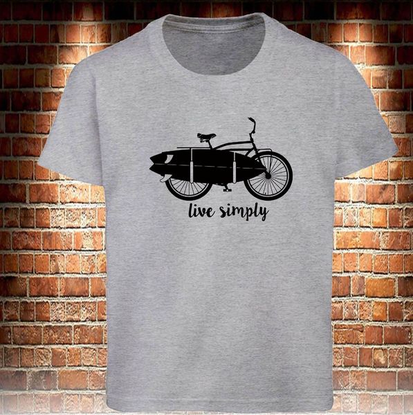 

2019 живая просто давайте surfer черная футболка серый белый мужская tee s-3xl