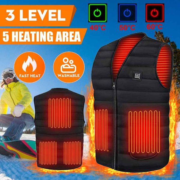 

heating vest winter warm jacket heated vest usb charging heating intelligent electric clothes, Gray;blue