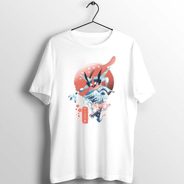 

unix t shirt men women greninja cherry blossom artwork printed tee