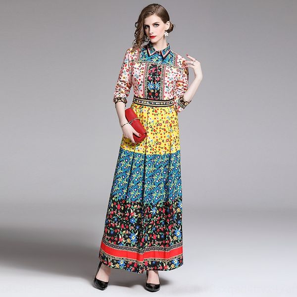 

fashionable women's 2019 fashion all-match positioning printing slim large swing fashionable women's dress 2019 fashion all-match, Black;gray