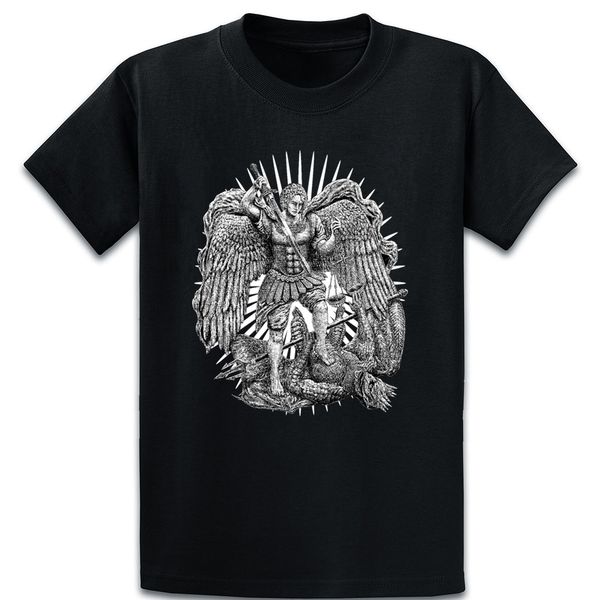 

archangel michael t shirt cute summer style cotton over size 5xl basic letters printed family shirt
