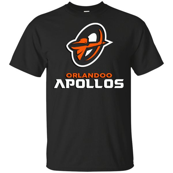 

orlando apollos t-shirt america football 2020 black-navy short men funny tee shirt