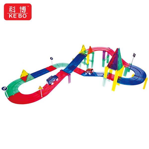 

kid toys magnetic toys assembly of magnetic track car 2020 sell gift of the child