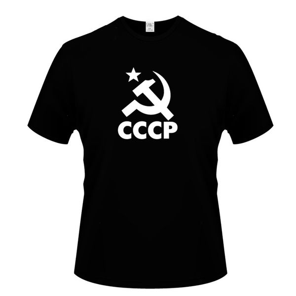 

cccp ussr hammer sickle print plus size o-neck t-shirts fashion streetwear hip-hop short sleeve