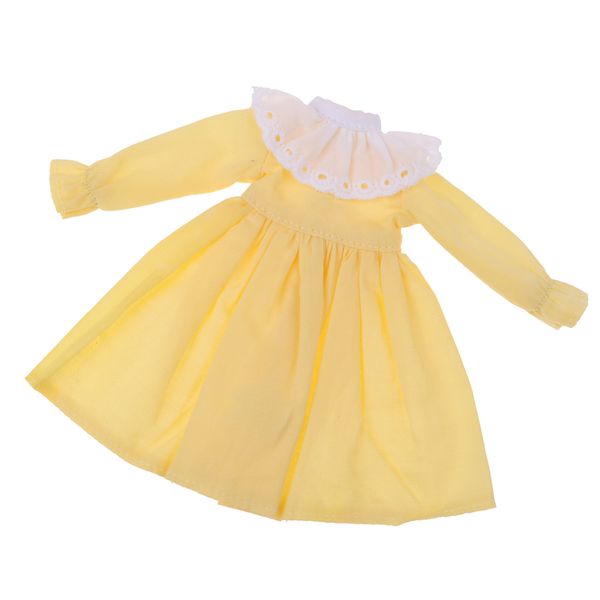 

handmade cute doll costume long sleeve dress for 1/6 bjd blythe dolls