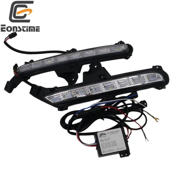 

eonstime 2pcs автомобиля 12v autoautomotive лампы drl фары дневного света противотуманные фары поверните фары для kia rio для k2 2020 2020