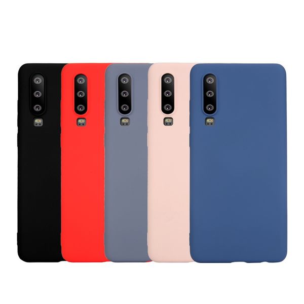 

soft candy color shockproof phone case for huawei p30 p30 lite p30 pro liquid silicone case tpu back cover