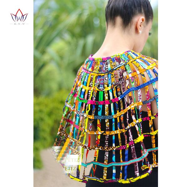 

brw ankara african net necklaces shawl collar women clothings accessories african multistrand necklace hademade jewelry wya160, Silver