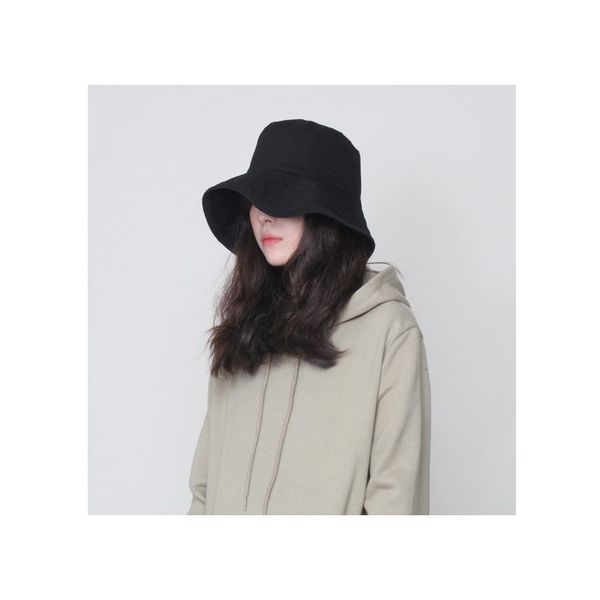 

wide brim hats [la maxpa] panama for women bucket hat female portable foldable flat solid color sun gorras, Blue;gray