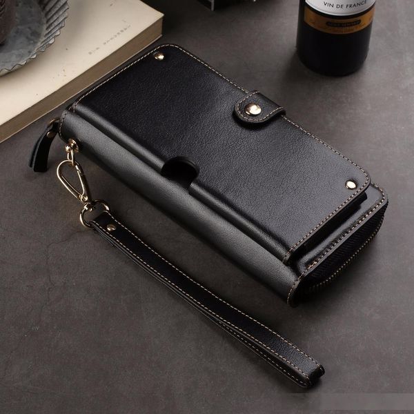 

genuine cow leather finger ring belt strap mobile phone case pouch for galaxy j8,for motorola moto z3 play,for asus rog phone