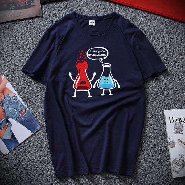 

new harajuku streetwear i think you are overreacting funny t-shirt chemistry biology geography hip hop hipster tee shirt homme