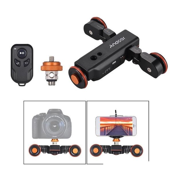 

andoer l4 pro wireless remote control mini slider skater for camera motorized camera video dolly electric track slider