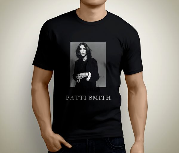 

new patti smith punk rock music singer men black t-shirt size s to 5xl