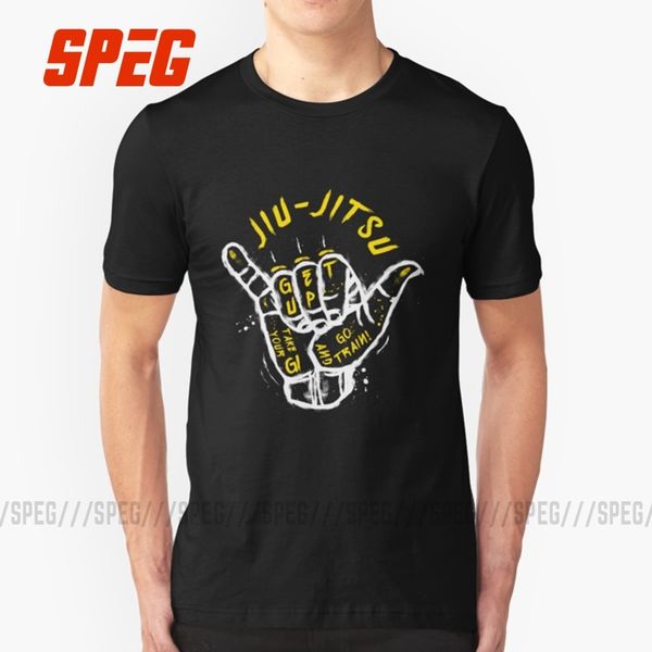 

t shirt gesture jiu-jitsu go train brazilian jiu jitsu bjj funny men's 100% cotton short sleeve tees popular judo t-shirts men