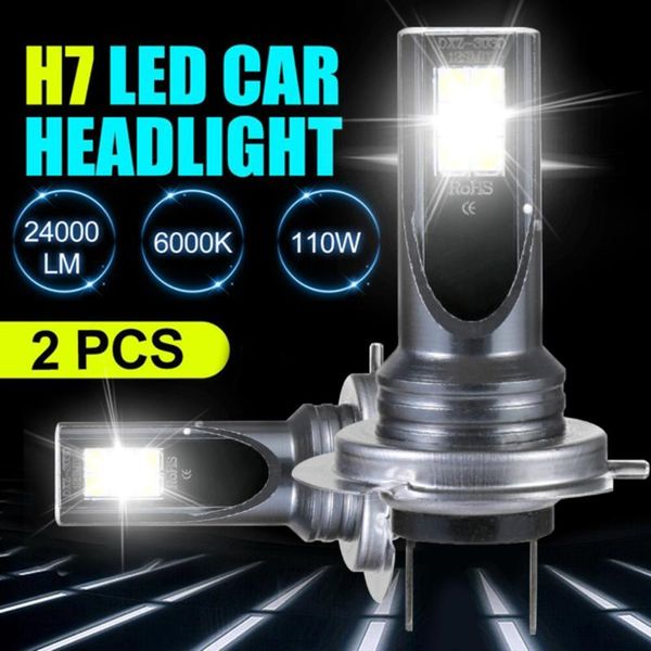 

2pcs/set h7 110w 24000lm led car headlight conversion globes bulb beam 6000k kit