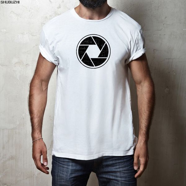 

camera aperture shutter ring pgraphy p mens fit t-shirt tee cotton tshirt for men shubuzhi brand t-shirt