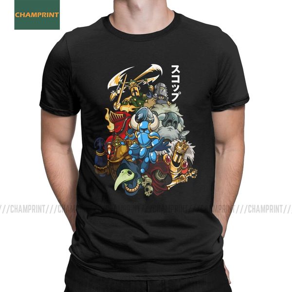 

shovel knight man t shirt men cotton leisure t-shirt crewneck game yacht club plague indie shield grumps tees short sleeve