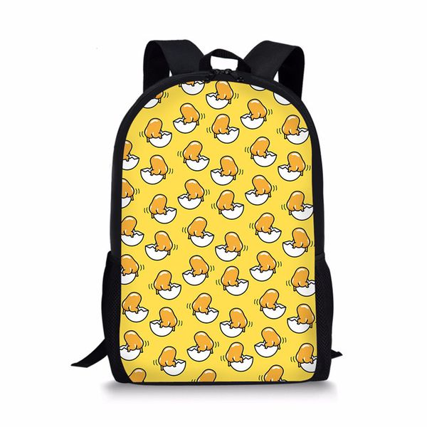 

lalin teenagergirls lovely cartoon gudetama egg printing backpacks popular polyester student school shoulder bag kids satchel