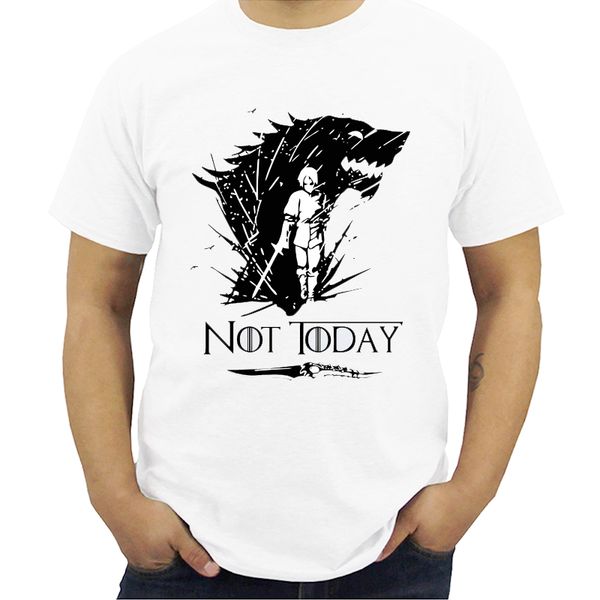 

game of thrones t shirt arya stark not today got winterfell jon snow funny tshirt men women short sleeve harajuku o neck t-shirt