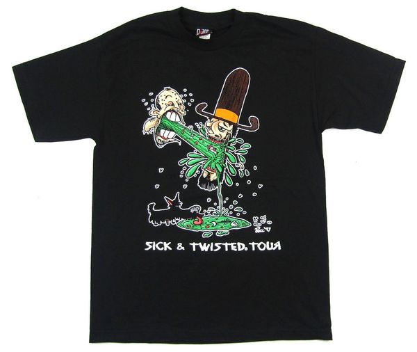 

korn sick twisted tour black t shirt large new official nos staind issues new fashion casual cotton short-sleeve
