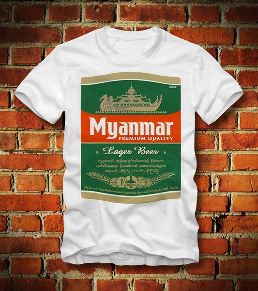 

2019 новая летняя майка смешные t shirt смешные beer burma national brewery yangon premium ипа пользовательские футболки