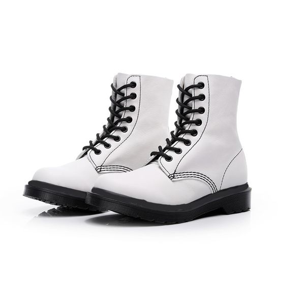 

дизайнер мартин bottes 1460 воловьей круглый носок моды женщины мотоцикла сапоги зимние лодыжки пинетки размер 35-48, Black