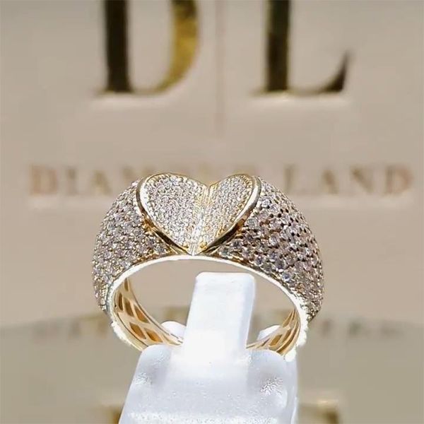 

fashion gold plated collapsed heart rings for women wedding party engagement jewelry with shiny cubic zircon female ring, Slivery;golden