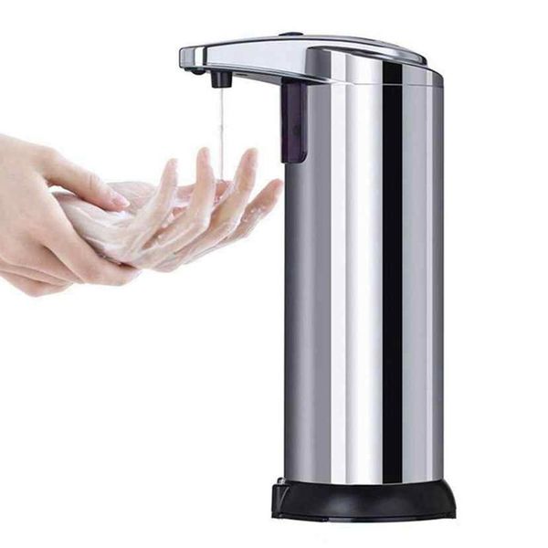 

250ml automatic soap dispenser liquid soap dispensers stainless steel touchless infrared sensor bath sanitizer dispenser zza2418 50pcs