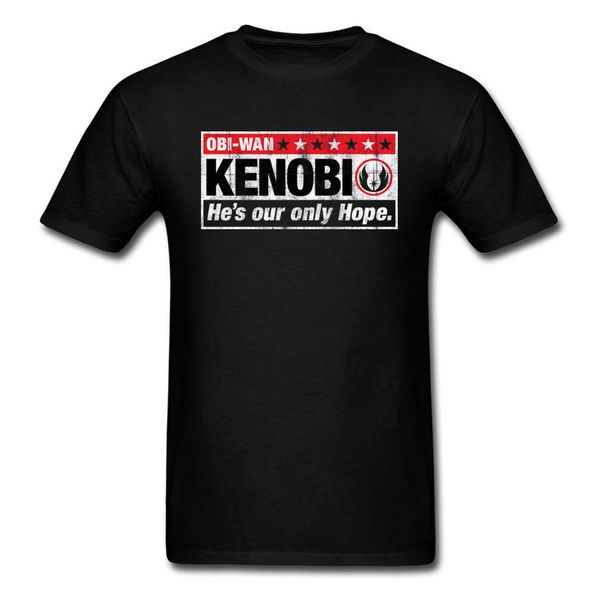 

новые tee shirt men retro tshirt он наш хоуп tshirt оби-ван кеноби письмо crewneck хлопок ткань топы тис rebel