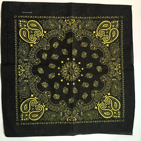 

многофункциональный унисекс paisley bandanas полосы волос головные уборные головные уборы hip-хоп шеи головы обертывающие шарф запястье аксе, Black