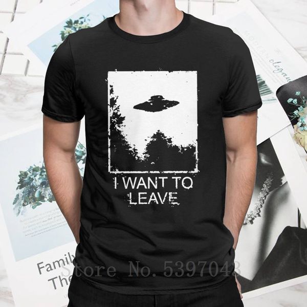 

x files i want to leave t shirt men pure t-shirt клоуна поверь fox mulder тис 100% хлопка с коротким рукавом idea tops для мужского подарка