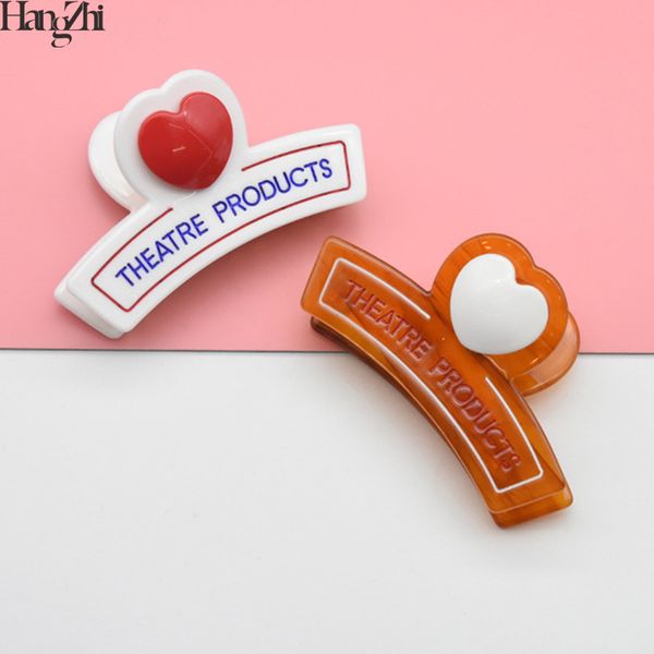

hangzhi 2020 новый япония сладкий симпатичные форме сердца акриловые hairgrips бар форма волос пружинные зажимы для женщин девочек аксессуар, Golden;silver