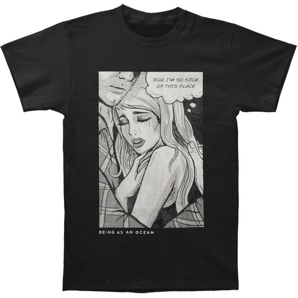 

being as an ocean men's comic girl t-shirt black