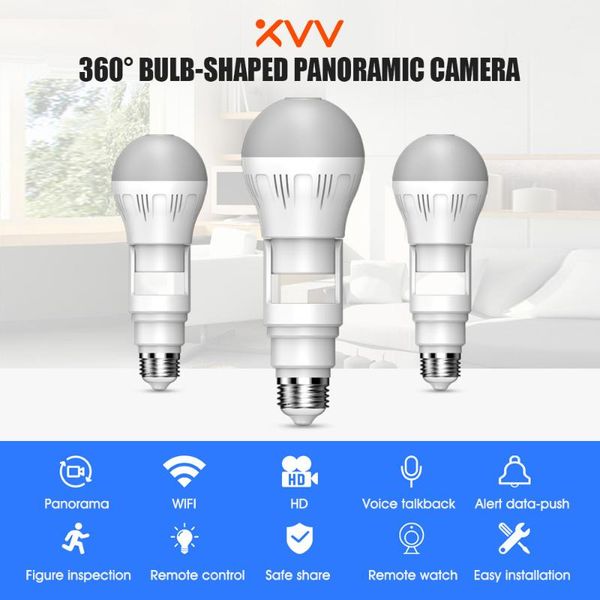 

cameras xiaovv ip camera bulb lamp light wireless 2mp 5mp hd 360Â° panoramic home cctv security video surveillance wifi