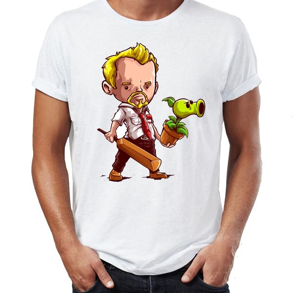 

men's t shirt shaun of the dead zombies shaun and ed funny awesome tee
