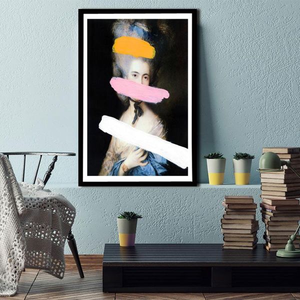 

paintings figure painting abstract watercolor brutalized gainsborough posters and prints for living room wall pictures modern canvas art
