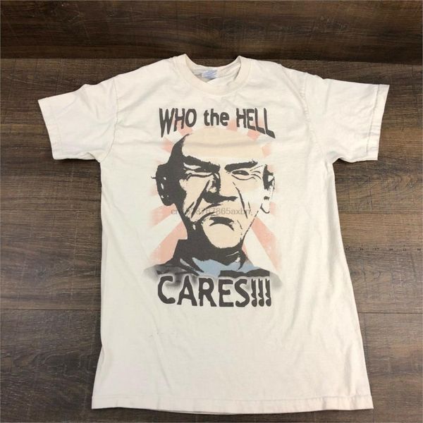 

who the hell cares mens t-shirt 413-6 old guy funny humor meme graphic beige s t shirt summer famous clothing