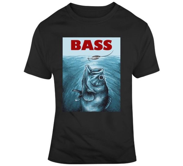 

jaws bass fishing shark funny t-shirt gym tee shirt new fashion diy design