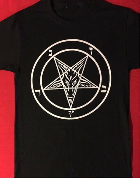

pentagram t shirt satanic clothing satanism evil hipster black metal satan s-xl trendy streetwear tee shirt