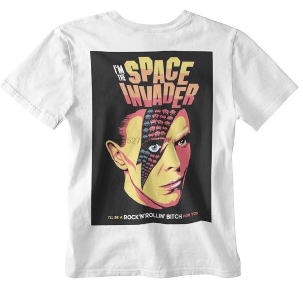

bowie t-shirt star man spaced invader classic retro gamer music tribute homage