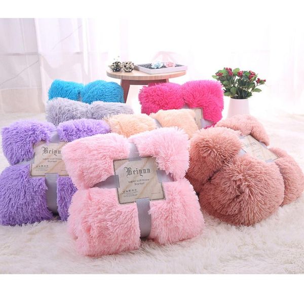 

mikksire new bed sofa blanket long shaggy cozy fluffy faux fur sheet home super soft warm throw blanket 130x160cm f