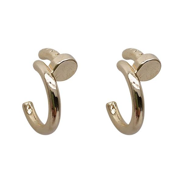 

simple elegant maintains color stud earrings women korea normcore earrings 2020 new style fashion pajama no abstract, Golden;silver