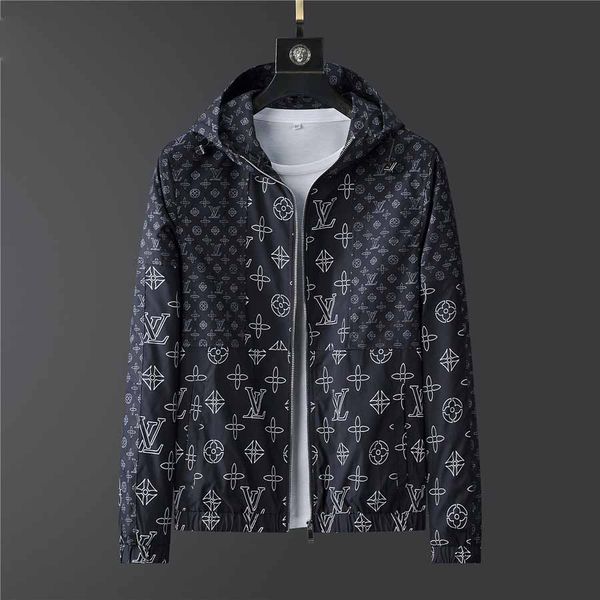 

printed hooded jacket men's jacket women's girls coat newly produced letter hooded jacket windbreaker zipper hoodie men's spo, Black;brown