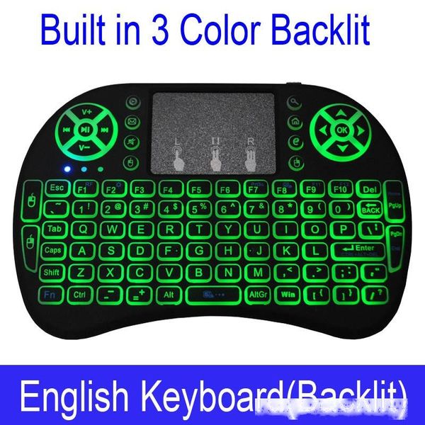 

i8 air-mouse touchpad tv-box remote-control russian spanish english backlit mini 2.4ghz wireless keyboard gaming keyboard