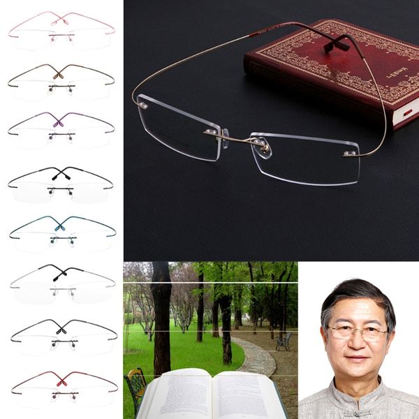

fashion metal rimless eye glasses eyeglasses frame spectacle frames, Black