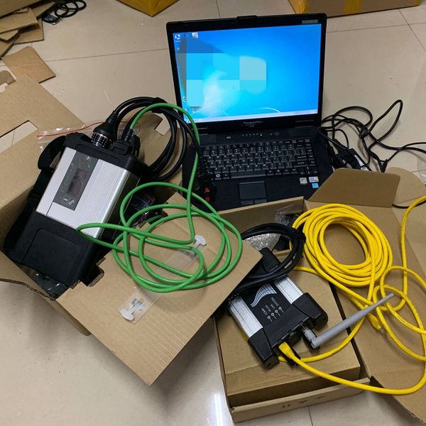 

full set 2in1 auto diagnosis tool scanner wifi icom next+mb star c5 sd connect c5+cf52 8400 4g used laptoughbook harddisk