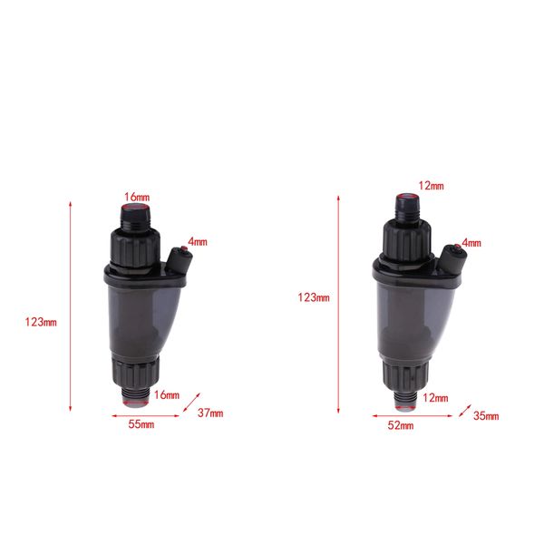 

2pcs up aquarium tank co2 atomizer system diffuser reactor 16-22mm+12-16mm