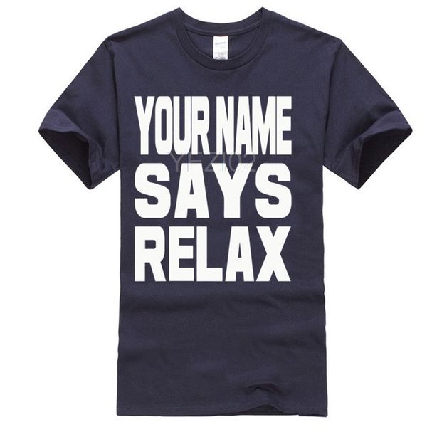 

mens t shirt your name says relax fancy dress frankie retro 80s t-shirt